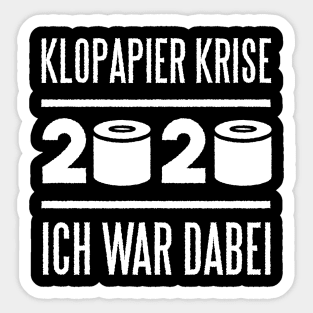 Klopapier Krise 2020 Corona Sticker